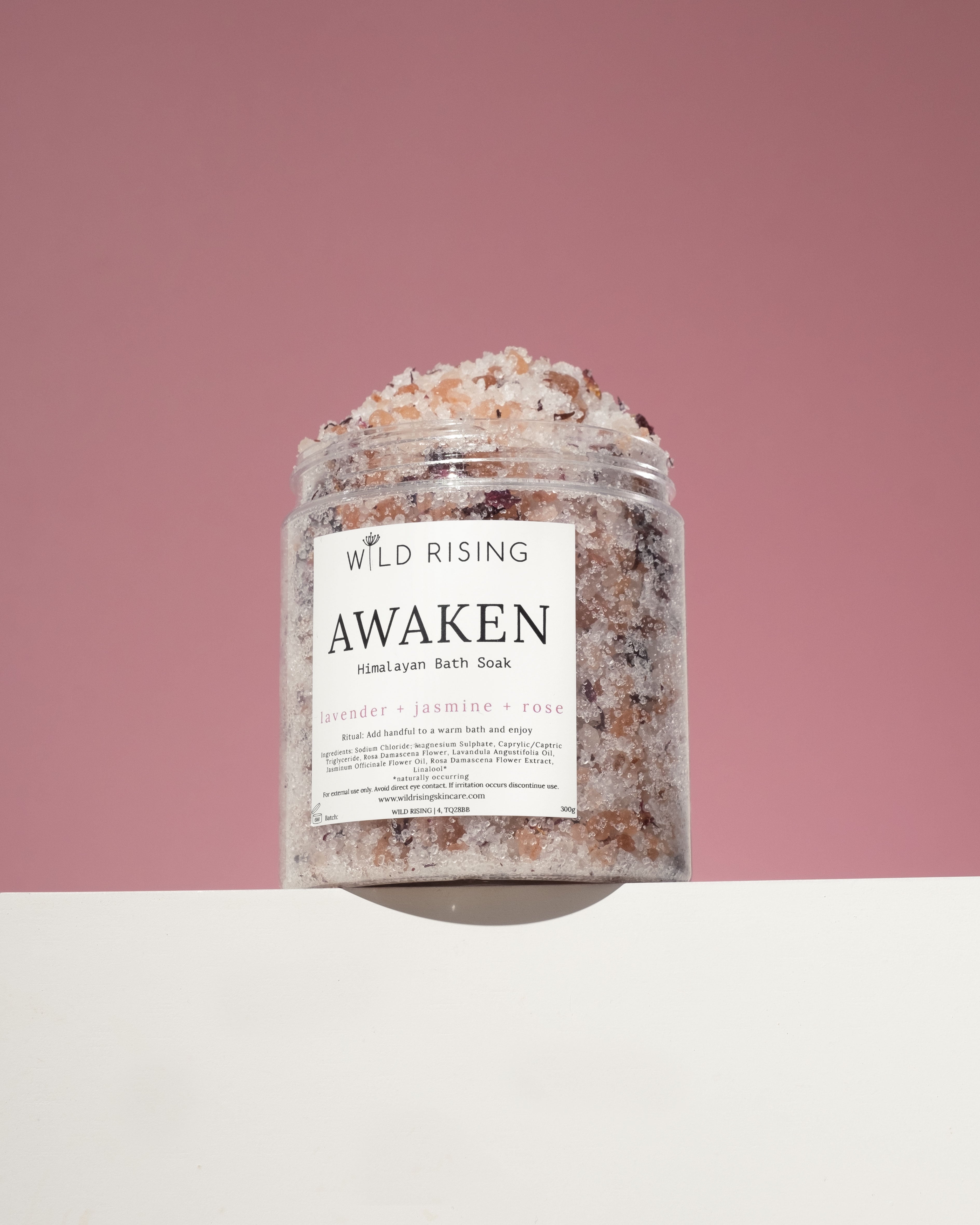 wild rising bath salt soak natural skincare made in devon lavender jasmine rose
