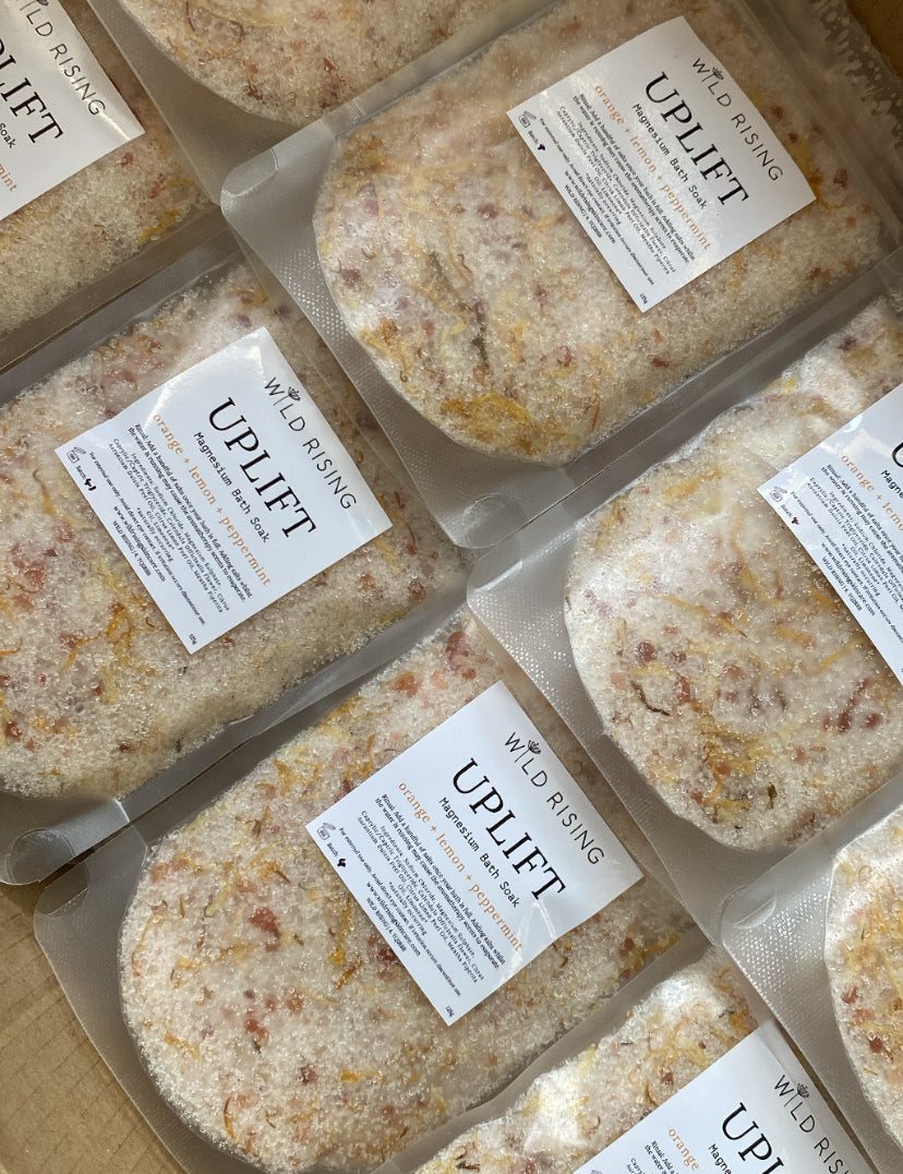 packaged natural bath salts