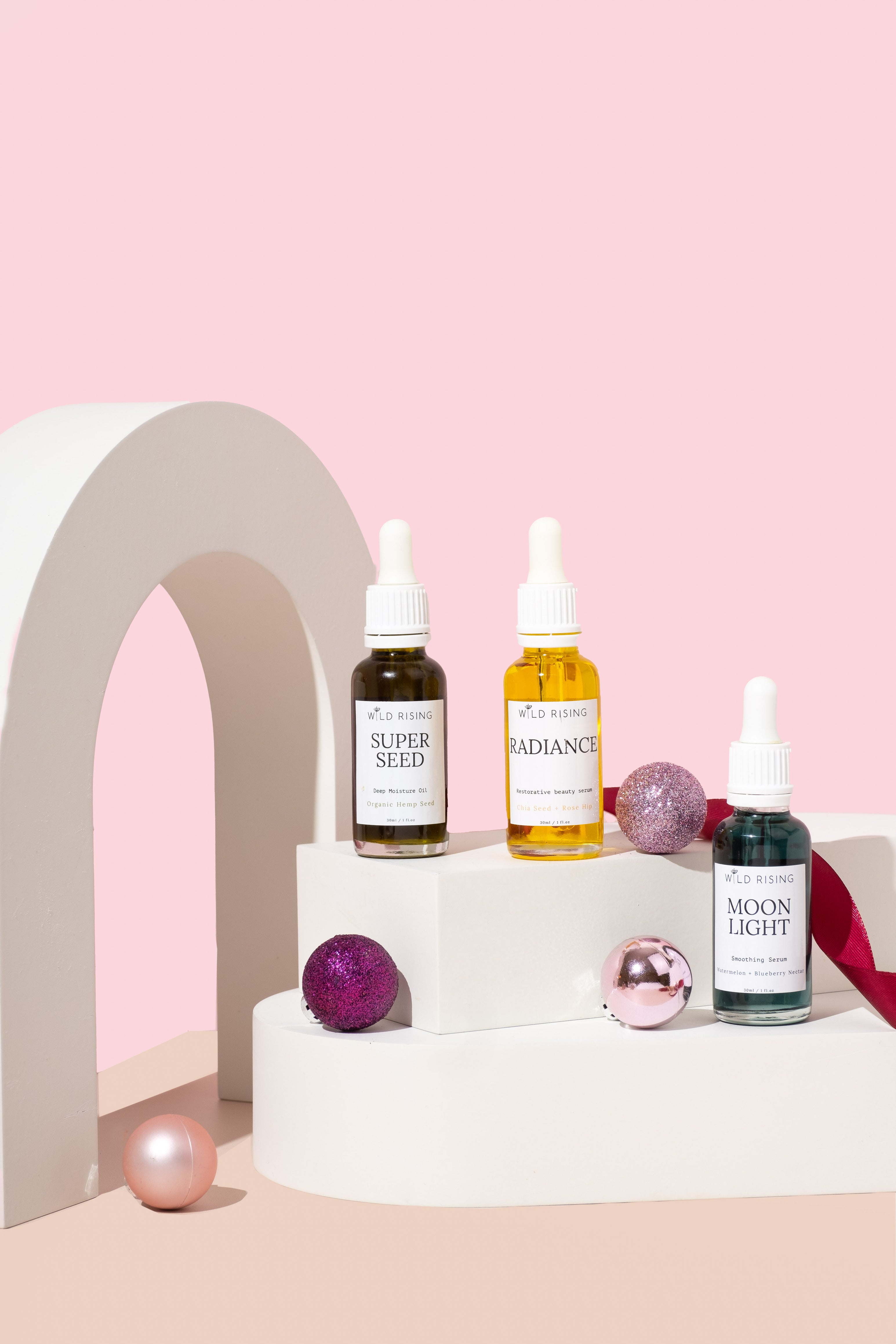 wild Rising Christmas skin food discovery face oil set