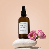 Organic rose water 100% natural skincare handmade in Devon by Wild Rising
