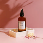 Organic rose water 100% natural skincare handmade in Devon by Wild Rising