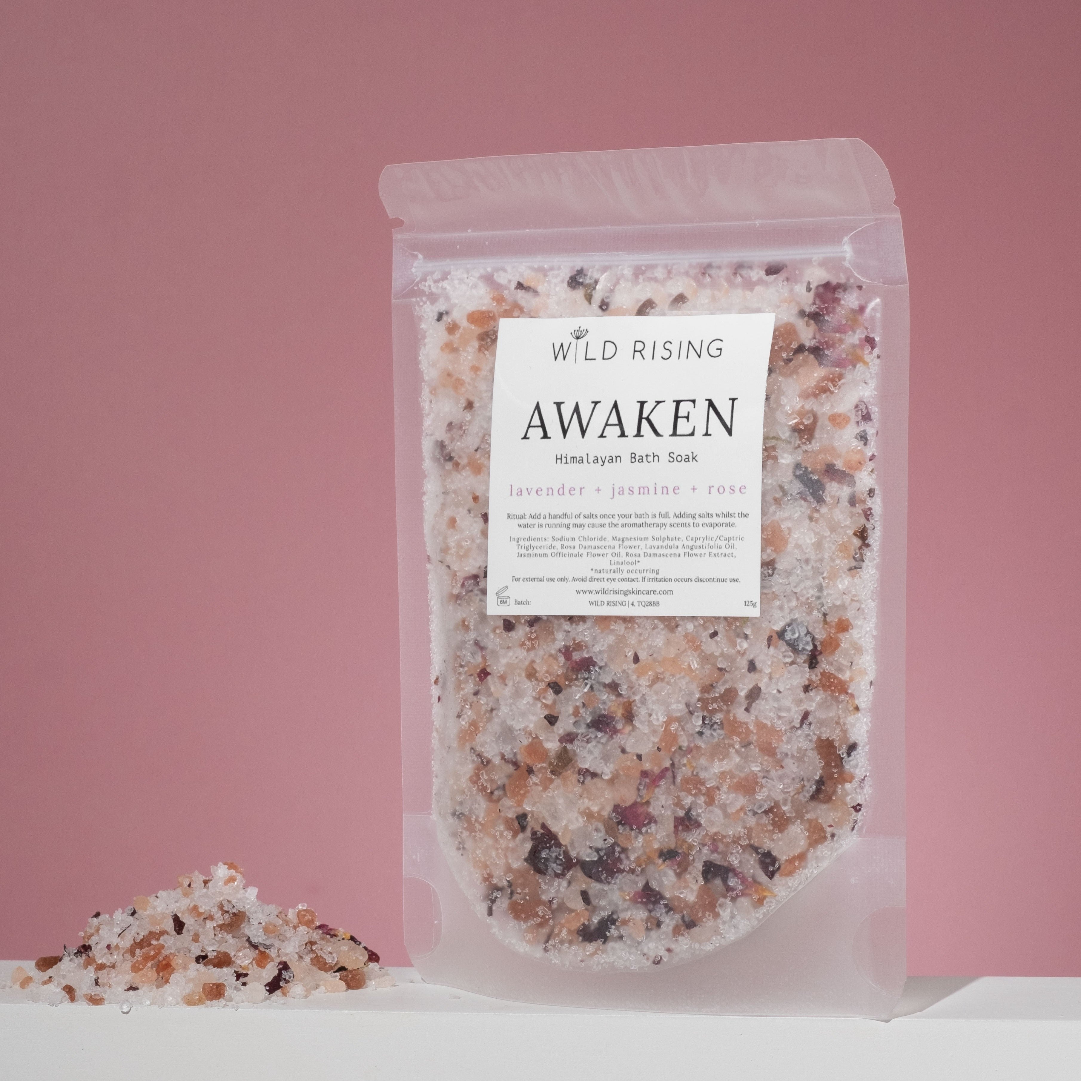 lavender jasmine and rose bath salts awaken