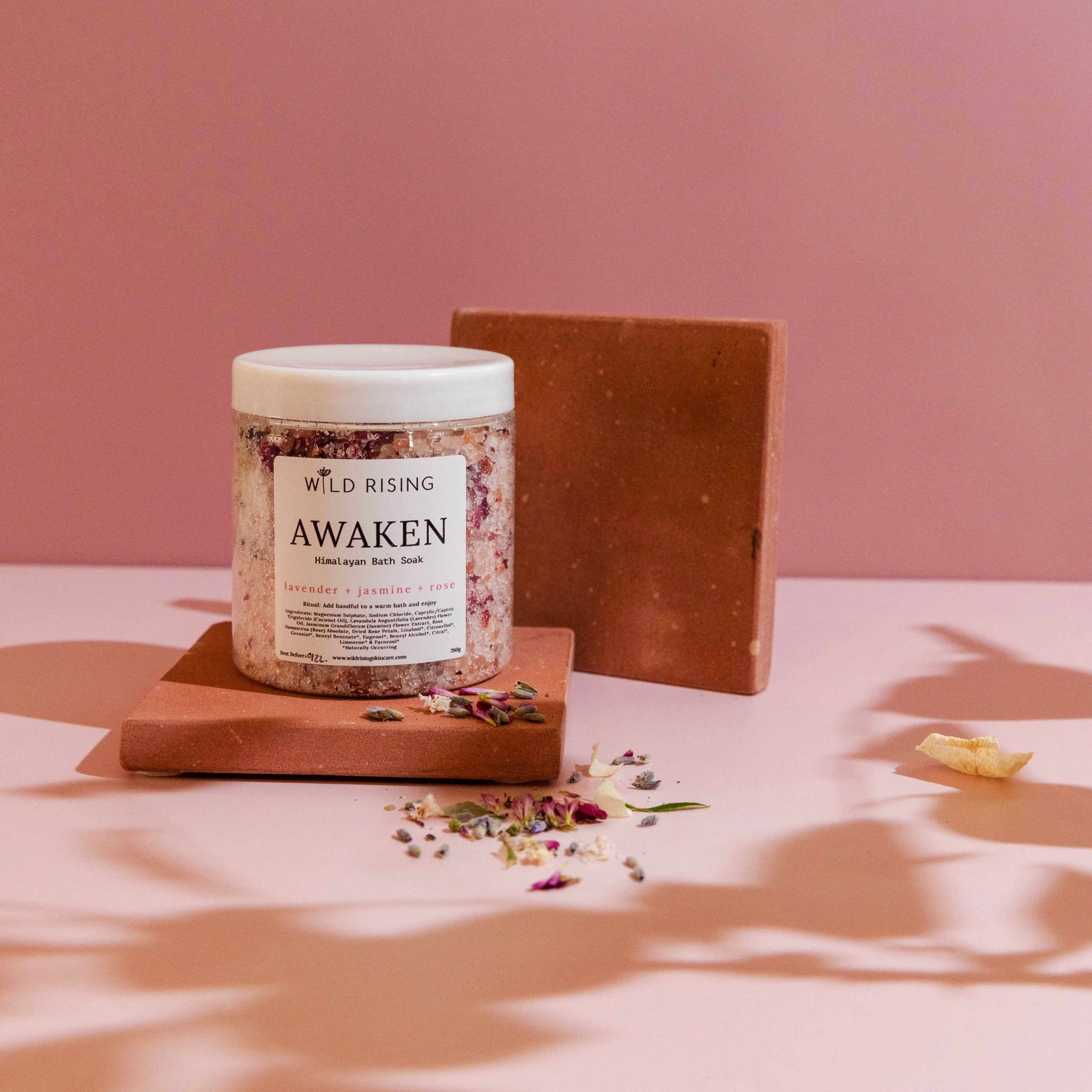 wild rising bath salt soak natural skincare made in devon lavender jasmine rose
