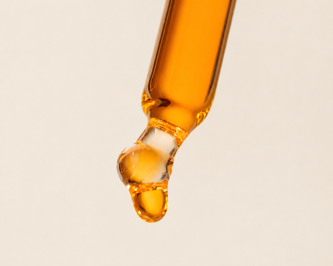 rose hip oil in a pipette 