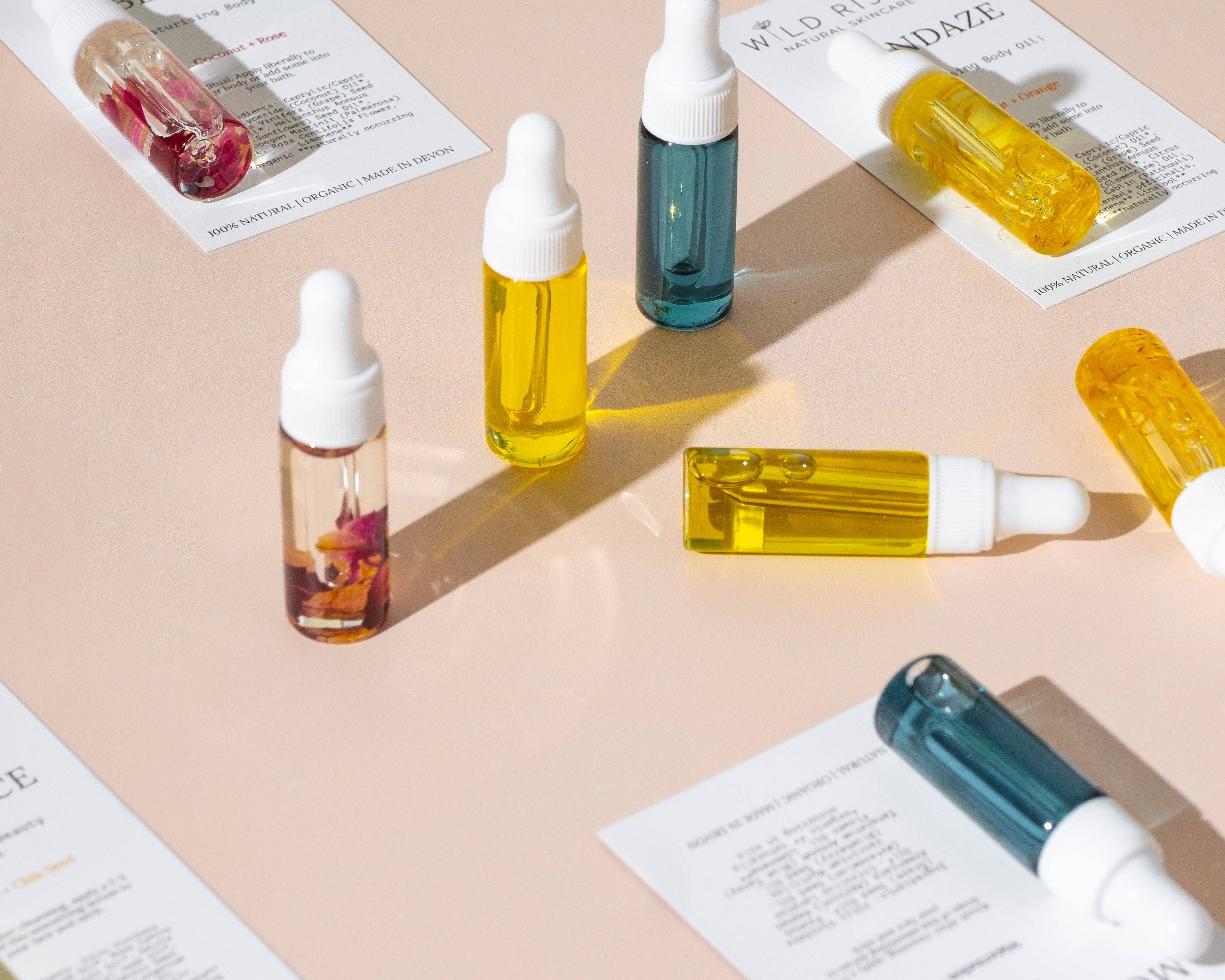 wild rising skincare minis, trial-size and travel-size