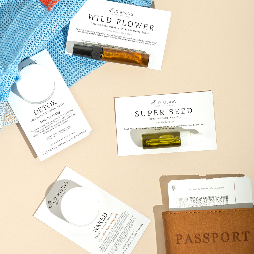 wild rising skincare travel-size minis