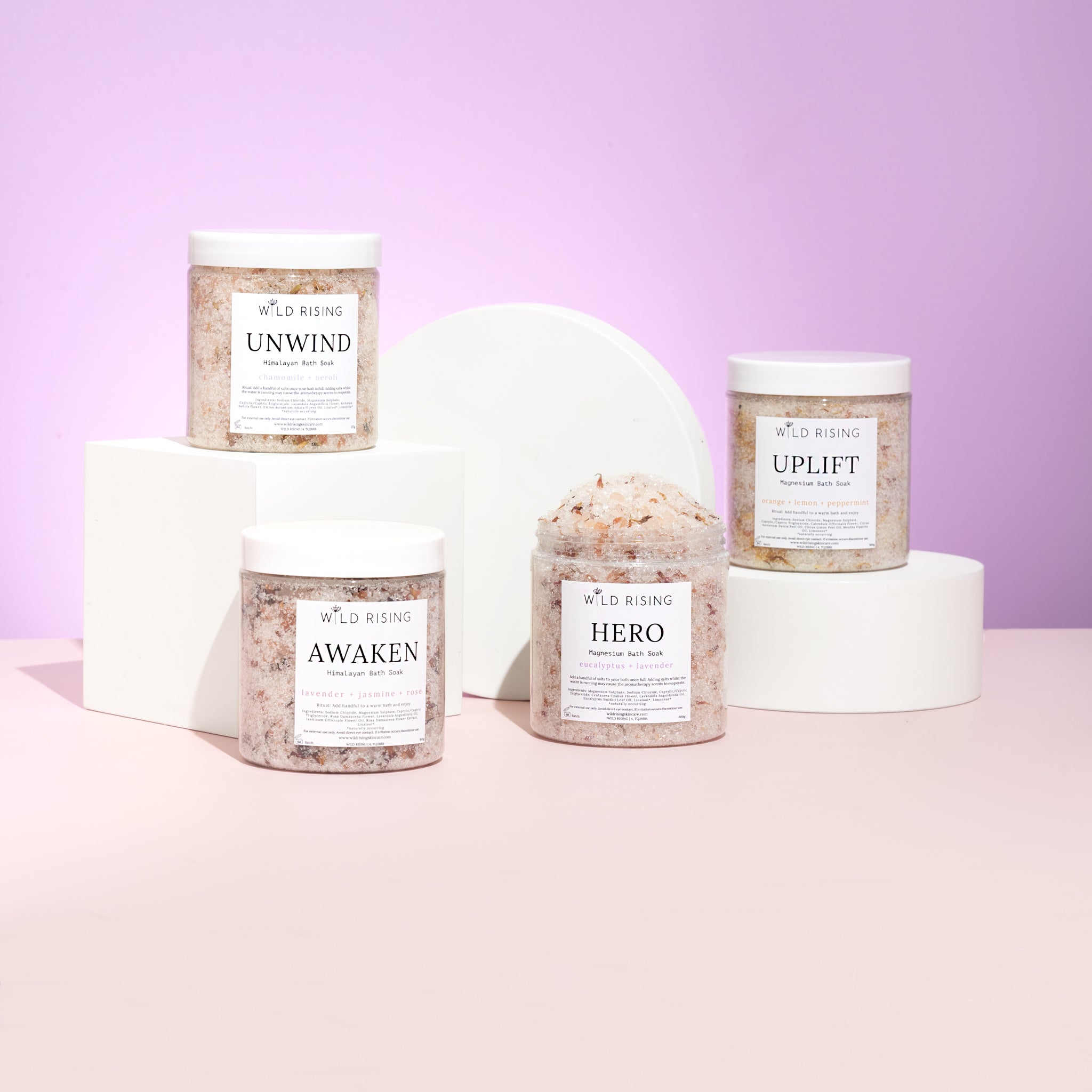 Complete Natural Bath Salt Set – Wild Rising Skincare