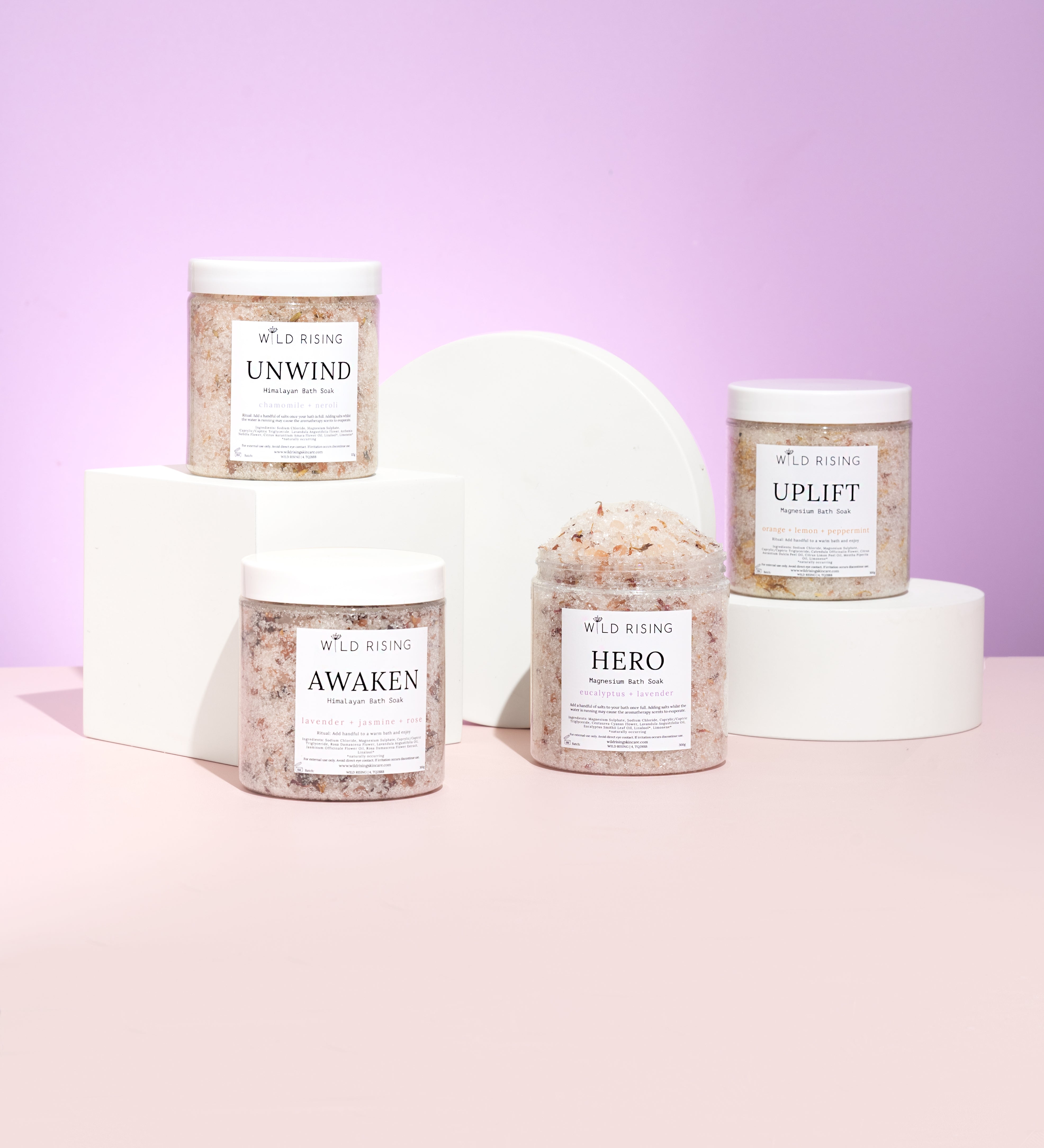 wild rising bath salt collection set