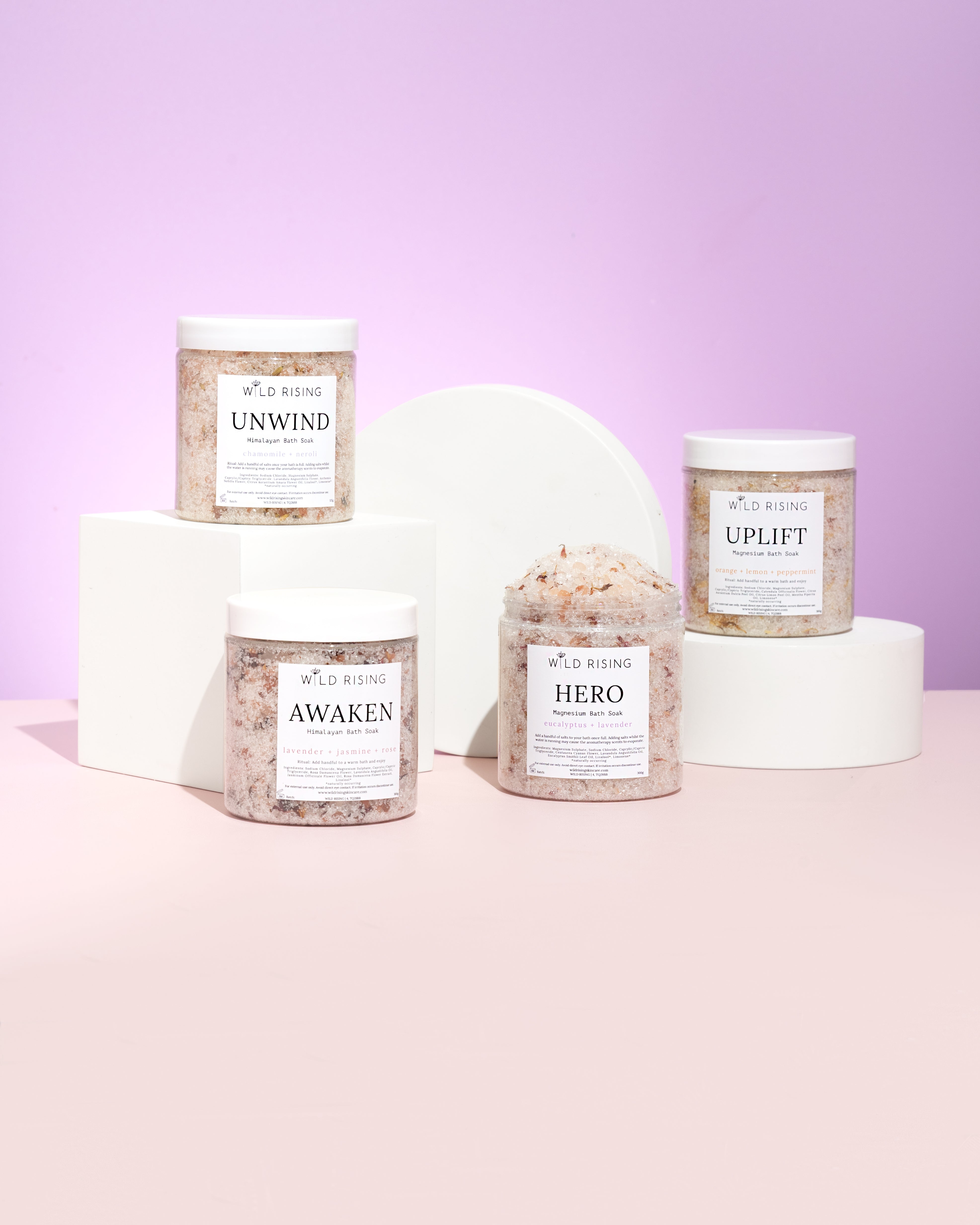 wild rising bath salt collection set