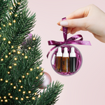 lets glow christmas beauty bauble with mini face oils