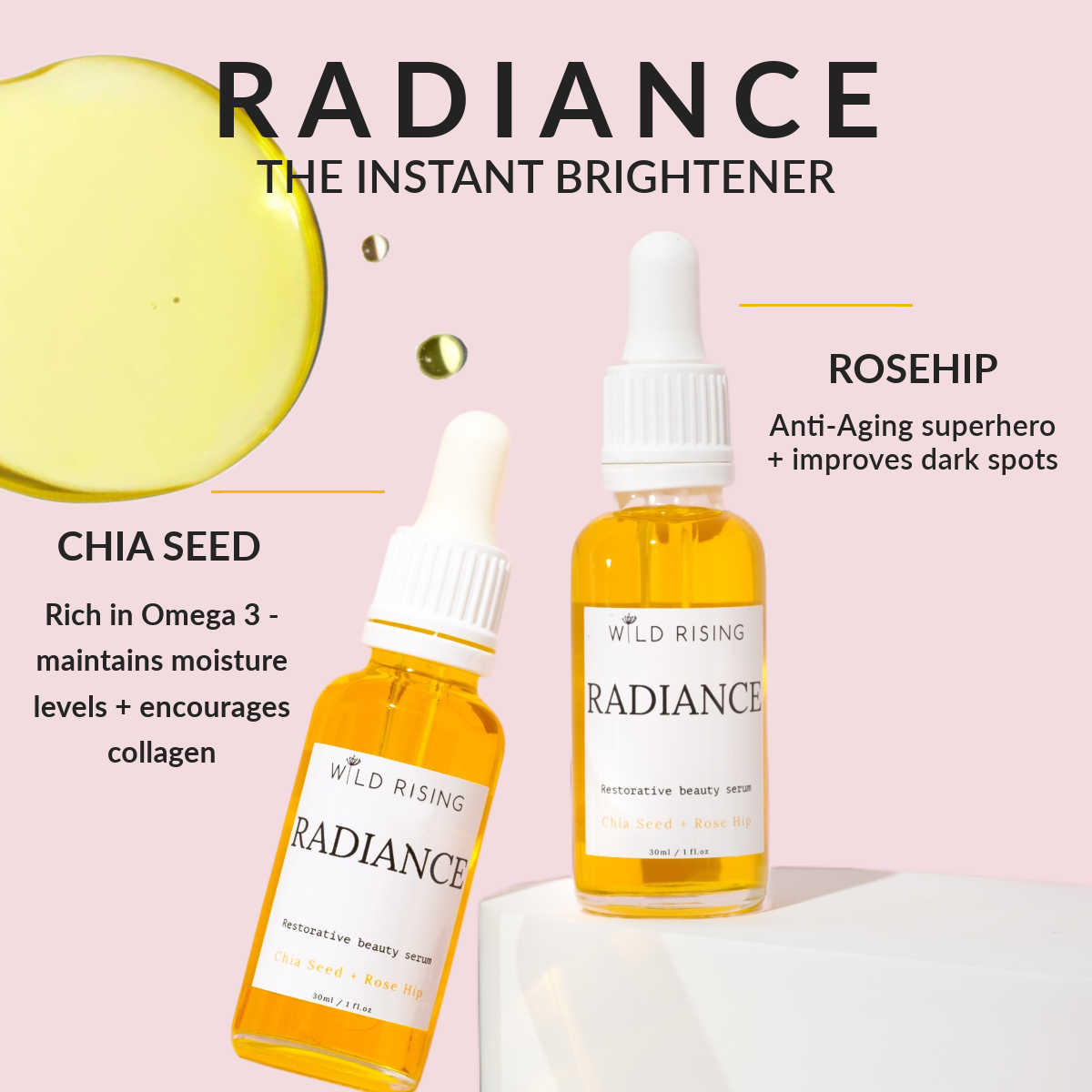 graphic for wild risings' radiance face oil