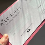 wild rising natural skincare gift voucher