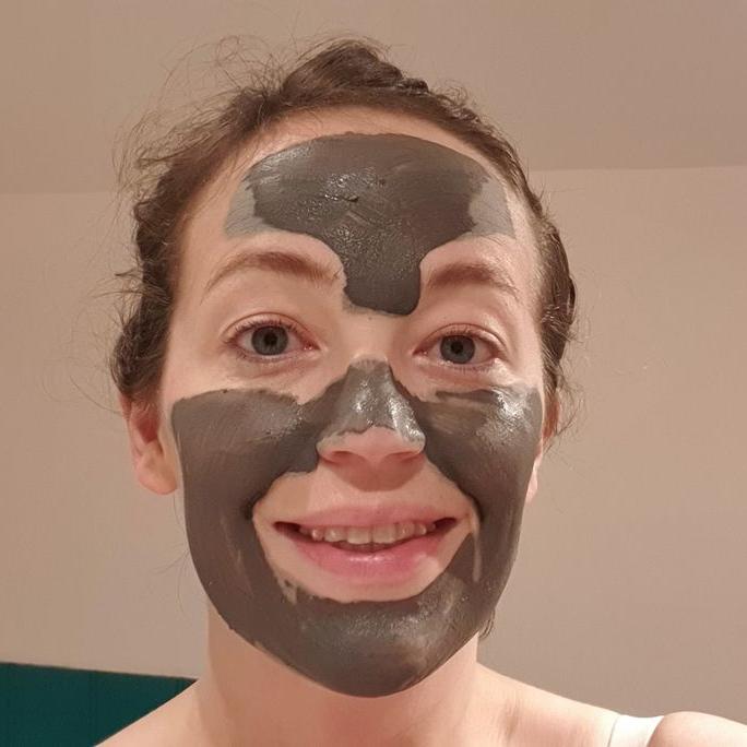 activated charcoal mask on skin