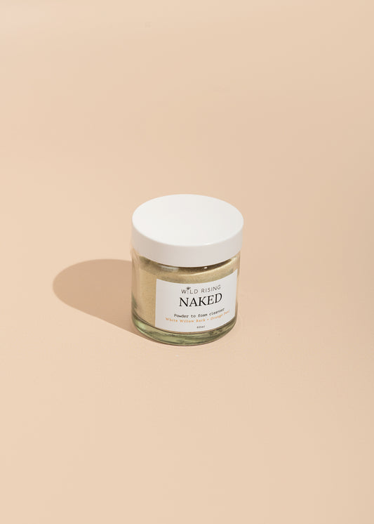 natural naked powder to foam cleanser