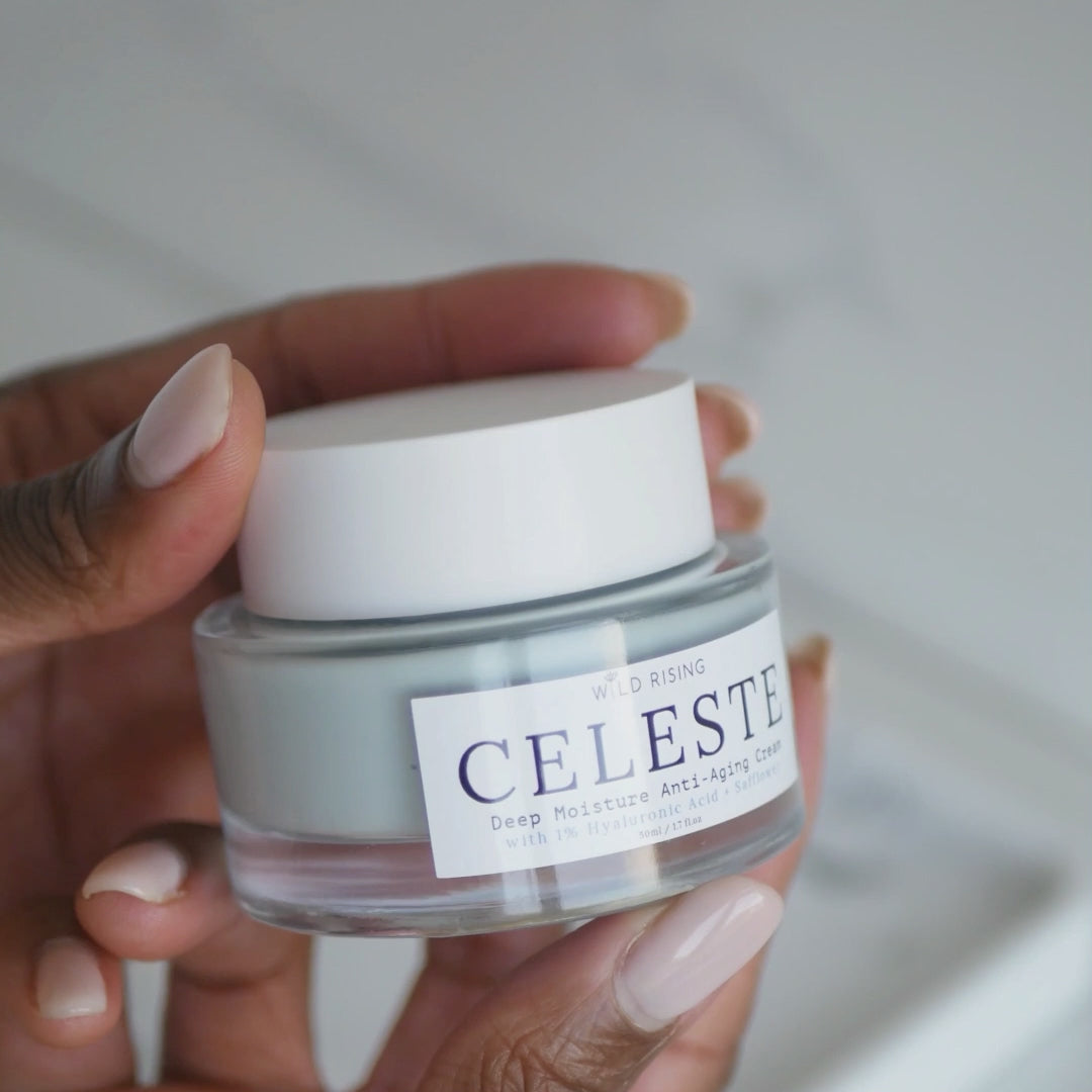 video of a girl using a face cream