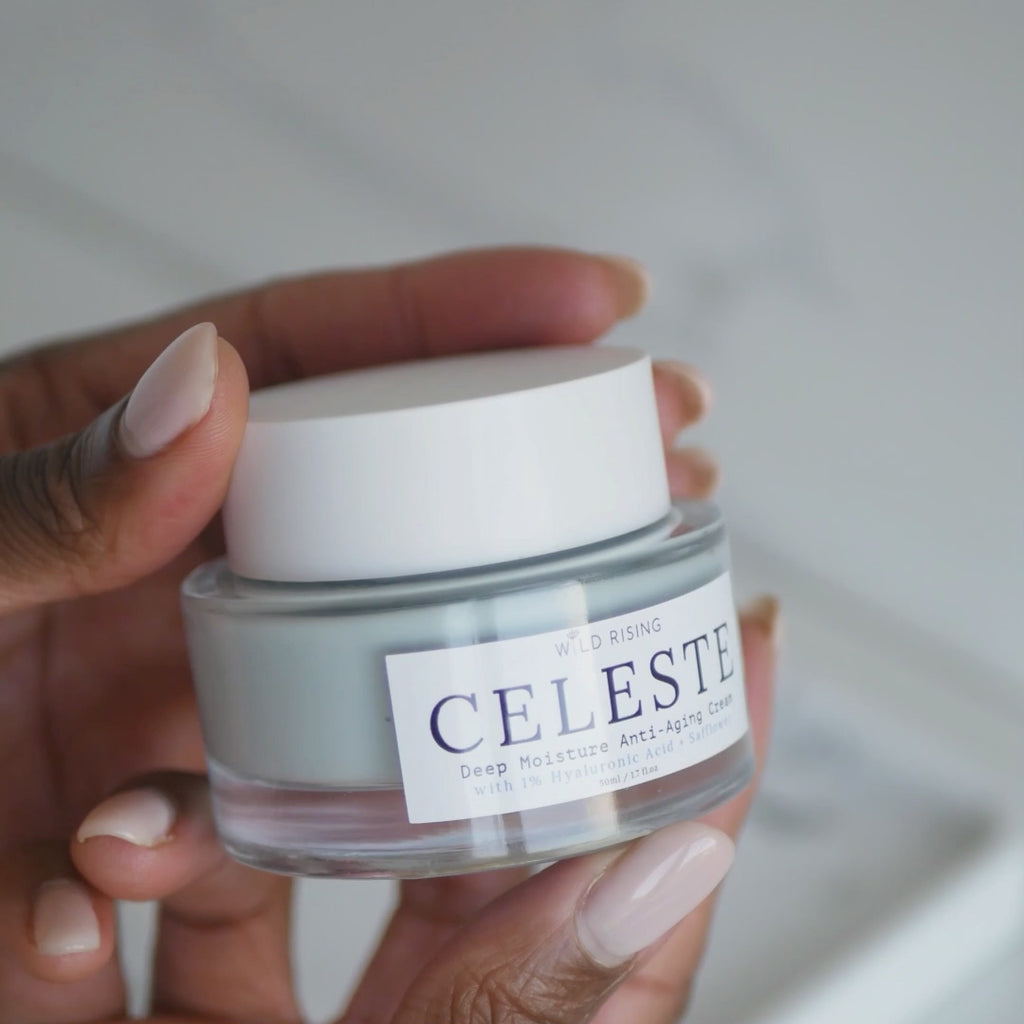 video of a girl using a face cream