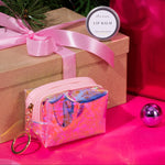 small holographic coin purse in christmas scene