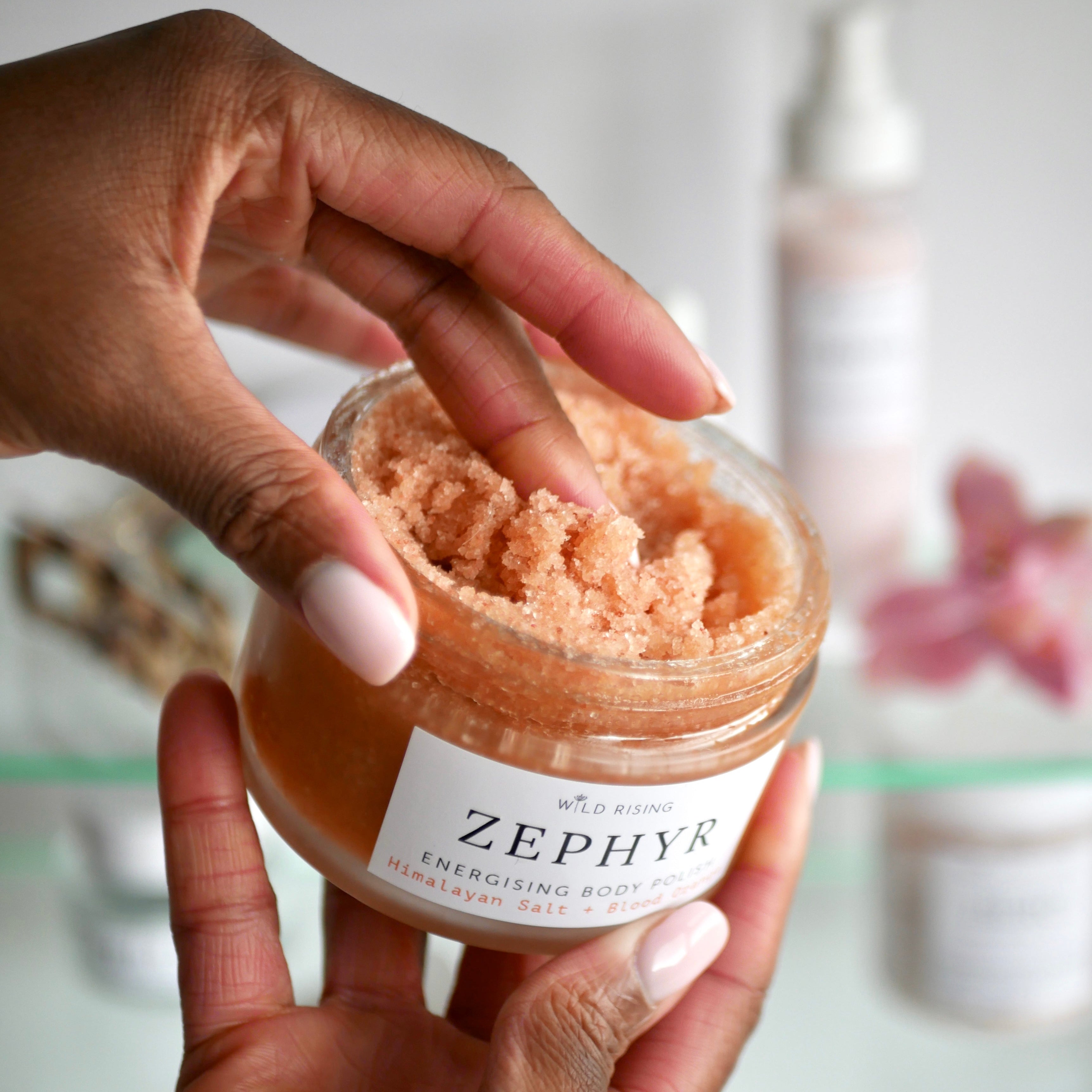 body scrub being held