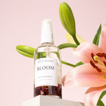 natural coconut and rose body and bath oil