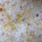 Orange, Lemon and Peppermint bath salts. Made with a blend of pink himalyan salt and epsom salt