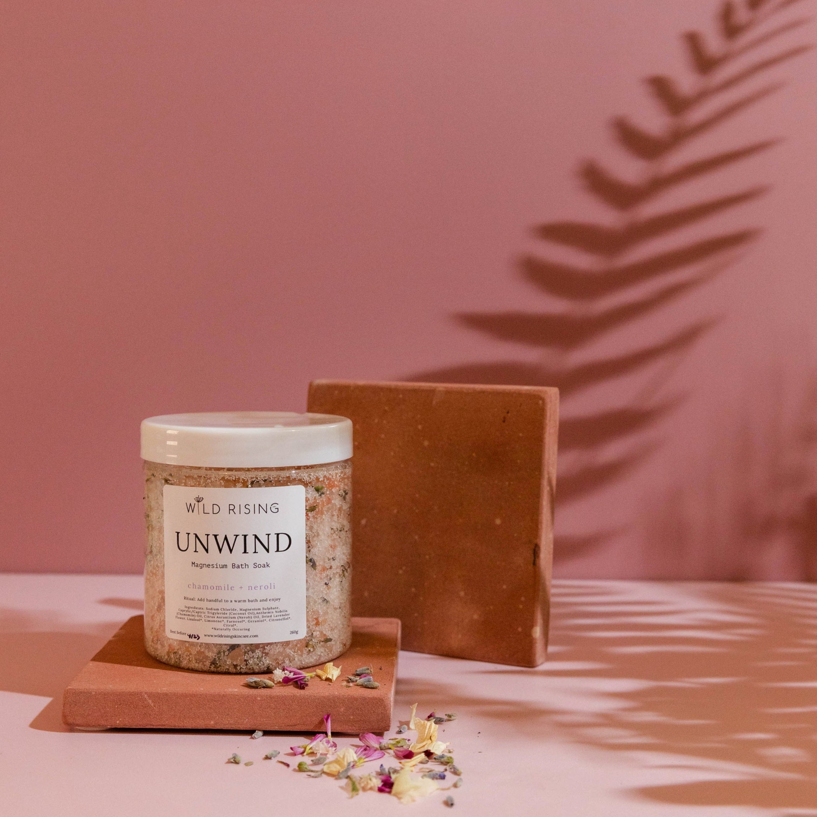 Bath salt soak chamomile & Neroli. Natural, Organic, Vegan, Cruelty-Free Skincare made in Devon.
