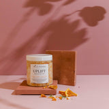 Bath salt soak orange, lemon and peppermint. Natural, Organic, Vegan, Cruelty-Free Skincare made in Devon